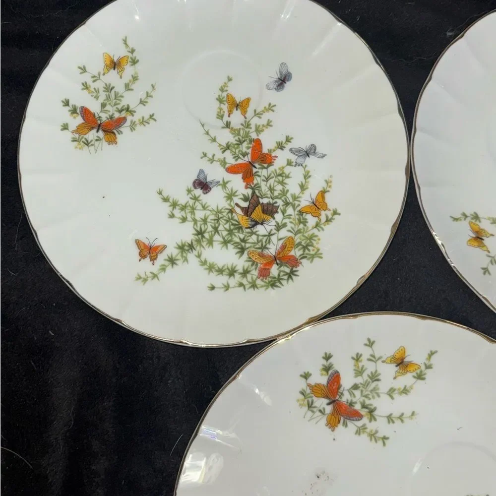 Vintage Ecstasy Pattern By Shafford Snack Plates Set of 4